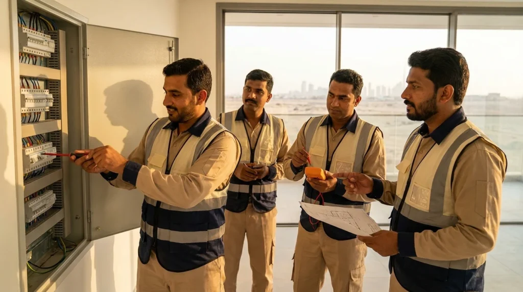 فني كهربائي مباني صناعية بالرياض: دليل شامل — شركة مرحبا